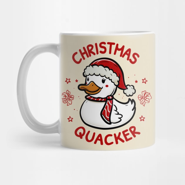 Christmas Quacker: Duck in Festive Attire by 1BPDesigns